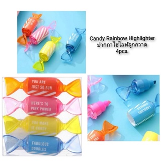 Candy Rainbow Highlighter ปากกาไฮไลท์ลูกกวาด 4pcs.