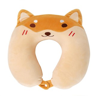 หมอนรองคอ H&amp;L STYLE SHIBA สีครีม หมอนอิง NECK CUSHION H&amp;L STYLE SHIBA CREAM