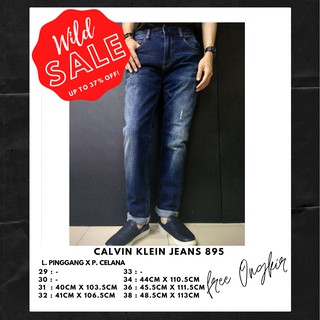 Calvin KLEIN JEANS 895 JEANS กางเกงยีนส์ขาสั้น สําหรับผู้ชาย พรีเมี่ยม