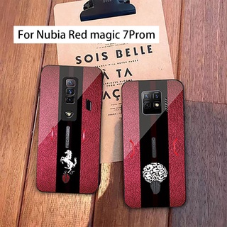 เคสกระจกนิรภัย คาร์บอนไฟเบอร์ แบบแข็ง กันกระแทก สําหรับ Nubia Redmagic 7 Pro Nubia Red magic 7Pro