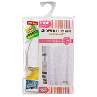 ผ้าม่านห้องน้ำ ม่านห้องน้ำ POLY WSP SCP-3M A7186 180X200 ซม. ม่านห้องน้ำ ห้องน้ำ SHOWER CURTAIN WSP SCP-3M A7186 180X200