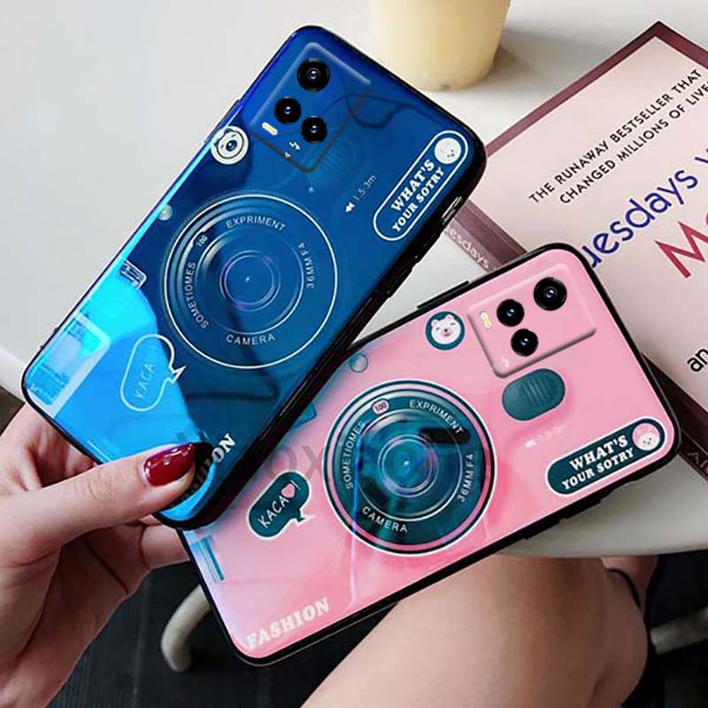 PHONE CASE Vivo Y21 Soft tpu Camera Stand Cover Vivo Y21 full cover