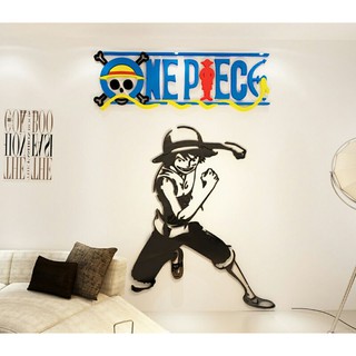 homedecorateอะคริลิกตกแต่งผนังลายการ์ตูนวันพีช onepiece แผ่นภาพอะคริลิคลายการ์ตูนตกแต่งผนัง อะคริลิค3D สติกเกอร์อะคริลิค