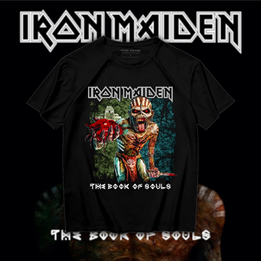 เสื้อยืด พิมพ์ลาย Iron Maiden The Book Of Souls