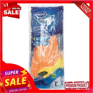 ซอฟท์ดราย ถุงมือยางธรรมชาติ ขนาด L 13 นิ้ว สีส้ม แพ็ค 3 ชิ้นSofdri Orange Glove Size L 13" x 3 pcs