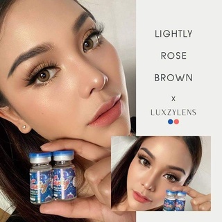 ⚡Luxzylens⚡Lightly Rose Brown💥คอนแทคเลนส์mini💥คอนแทคเลนส์สายตา💥คอนแทคเลนส์กรองแสง💥แถมฟรีตลับทุกคู่