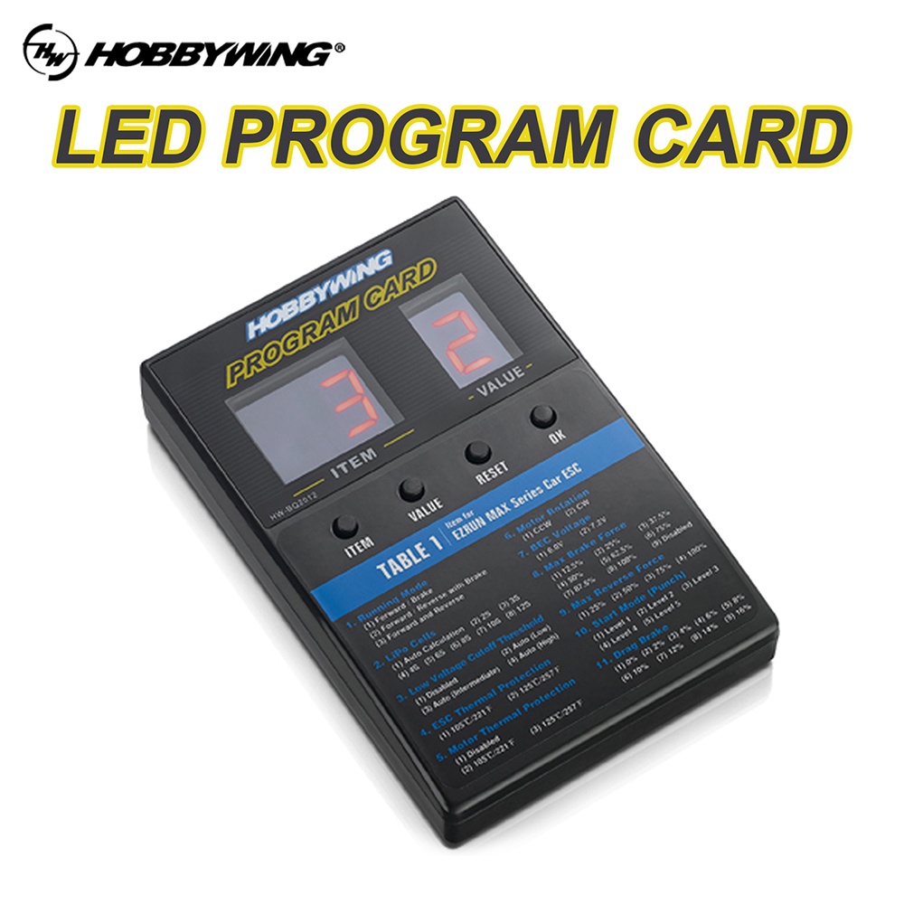 HOBBYWING กล่องการ์ดโปรแกรม LED สําหรับ FlyFun V5 XeRun EzRun QuicRun SeaKing Series ESC