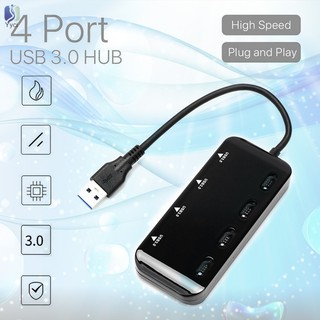 yy usb 3 . 0 hub splitter extender 4 พอร์ต usb hub กับสวิทช์ไฟ led th