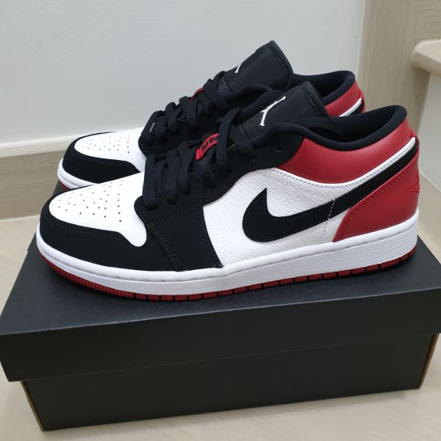 Nike Air Jordan 1 Low Black Toe ของแท ของใหม Shopee Thailand