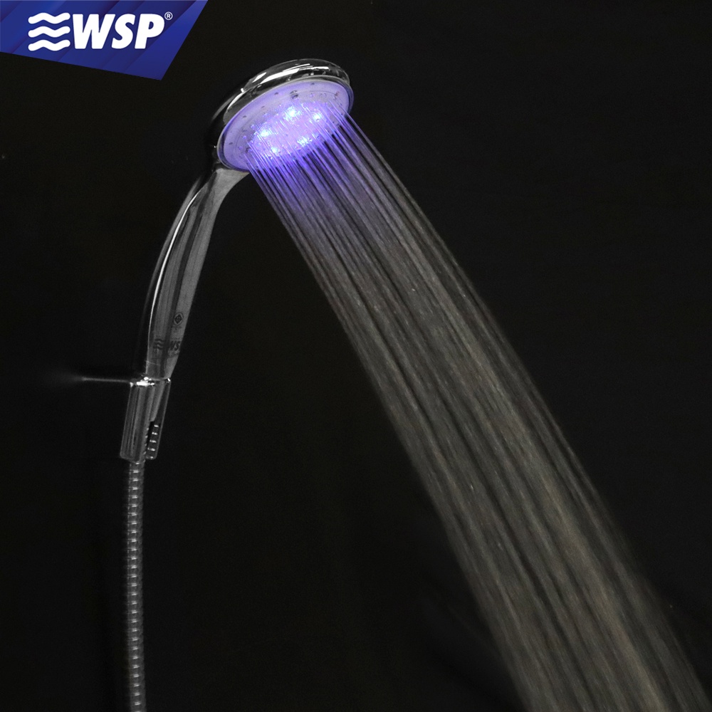 WSP ชุดหัวฝักบัว LED พร้อมสาย ปรับได้ 1 ระดับ KOH LIPE รุ่น WSP-134LED (สีโครม)