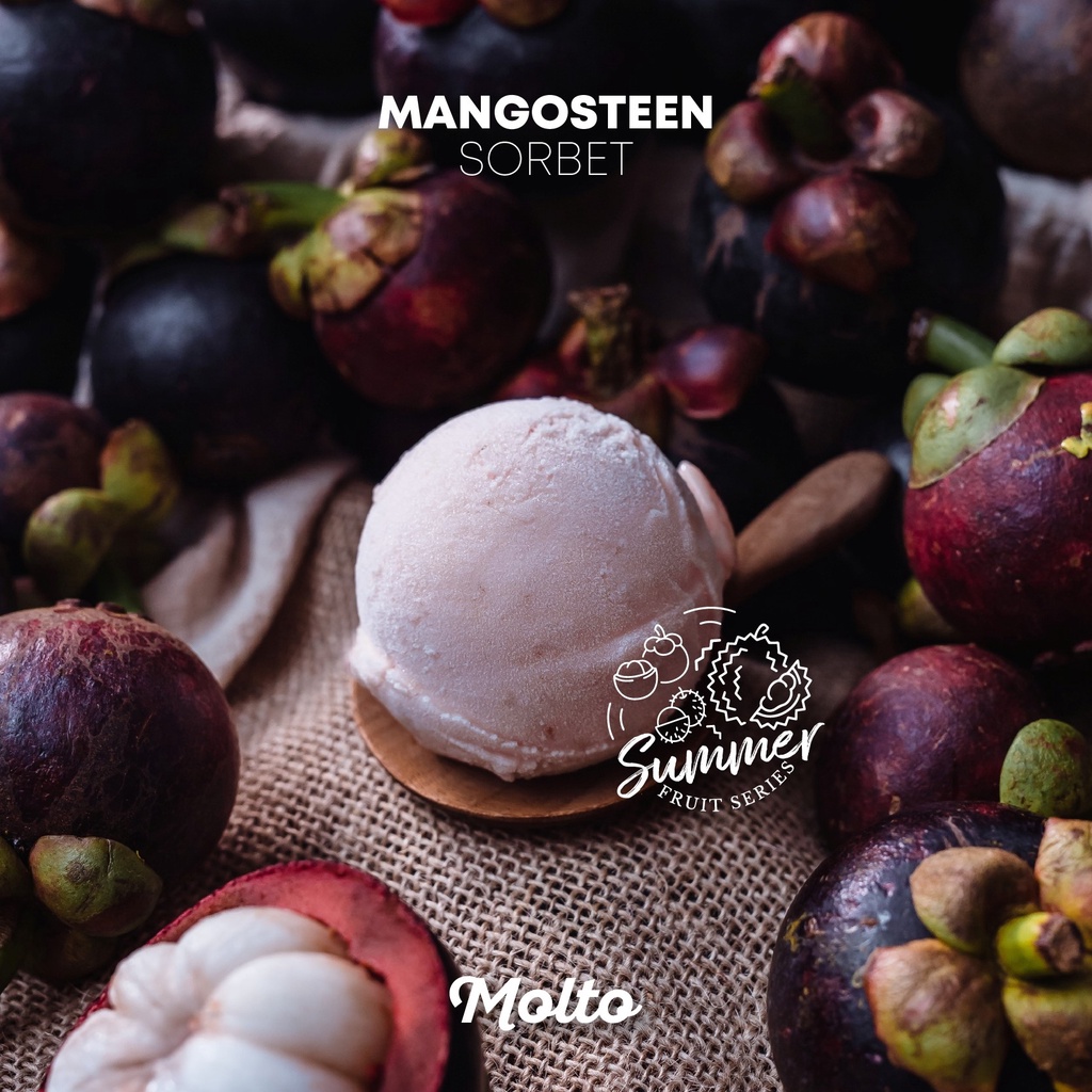 Mangos Teen Sorbet (ไอศกรีม มังคุด 1 ถ้วย 16 oz.) - Molto premium Gelato