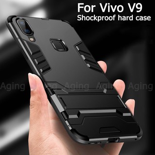 🔥 มีพร้อมส่ง 🔥 เคส VIVO V7 X7 Plus Y75 Y79 กรณี เคสกันกระแทก TPU + Plastic Armor Shockproof Kickstand Case Cover