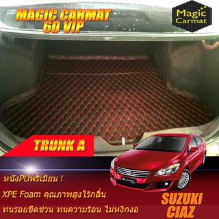 Suzuki Ciaz 2015-รุ่นปัจจุบัน Trunk A (เฉพาะถาดท้ายรถแบบA) ถาดท้ายรถ Ciaz พรม6D VIP Magic Carmat