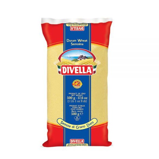 ดีเวลล่า แป้งดูรัมวีทเซโมลินา 500 กรัม - Semolina Durum Wheat 500g Divella brand