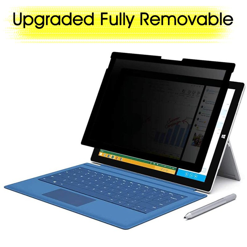 ฟิล์มป้องกันหน้าจอกรองความเป็นส่วนตัวแบบถอดได้เต็มรูปแบบสําหรับ Surface Pro 12/11/10/9/8/7 & Surface แล็ปท็อป 13.5/15 นิ้ว