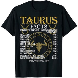 เสื้อยืด พิมพ์ลายราศี Taurus Facts Zodiac สวมใส่สบาย อินเทรนด์สําหรับผู้ชาย 2022สามารถปรับแต่งได้