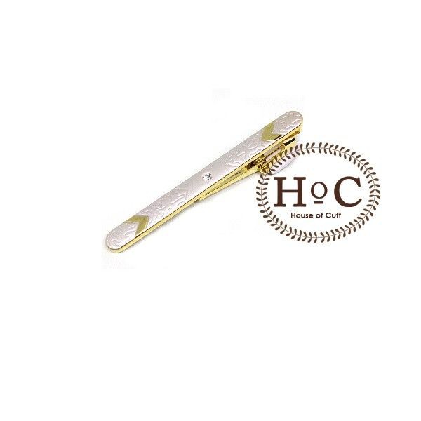 Houseofcuff Pin Tie Clip PIN TIE GOLD SILVER BEZEL 05
