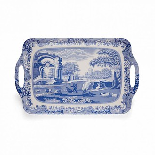 Spode - Pimpernel Blue Italian Large Handled Melamine Tray ถาดเมลามีน 18.9" x 11.6"