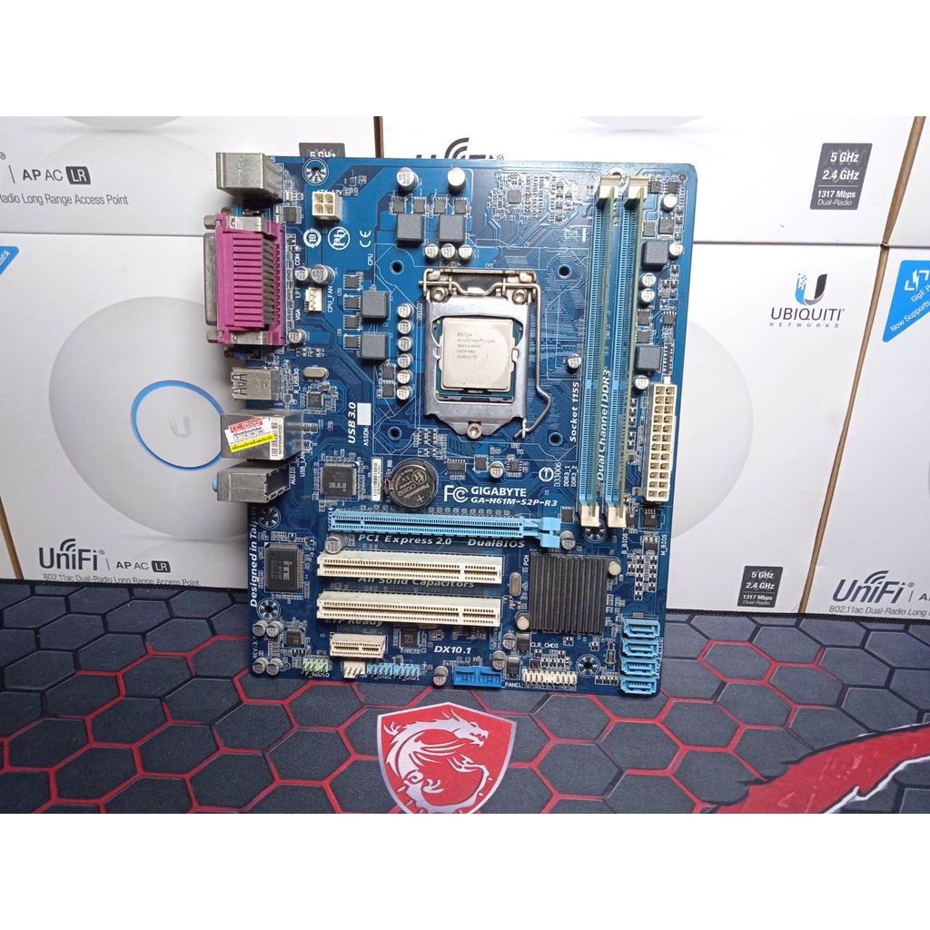 เมนบอร์ด GIGABYTE GAH61MS2PR3 Socket 1155 CPU i33220 แรม DDR3 4GB
