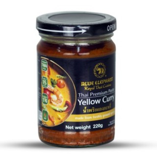 น้ำพริกแกงกะหรี่ 220กรัม Blue Elephant Yellow curry paste 220g