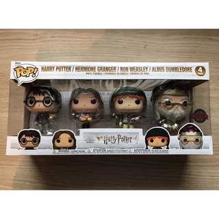 Funko harry potter pack4 exclusive โมเดล แฮร์รี่พอตเตอร์ ตัว dumbledore เป็นสี metalic