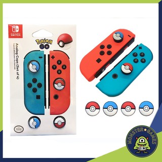 Analog Caps for Joy con Nintendo Switch ลาย Pokemon GO (Set for 4)(ที่ครอบอนาล็อก Joy-con Switch) ครอบปุ่มอนาล็อก Switch