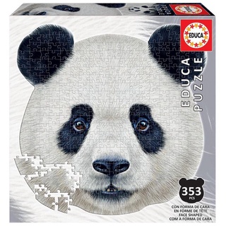 Educa - Panda Face Shaped Puzzle (ลักษณะเป็นรูปหน้า) ขนาด 353 ชิ้น Made in Spain มีสินค้าที่ไทย พร้อมส่งได้ทันที