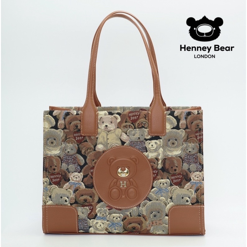 Henneybear - H925 ลาย Teddy  Bear กระเป๋าถือทรงสวย New Arrival ดีไซน์สวยงาม