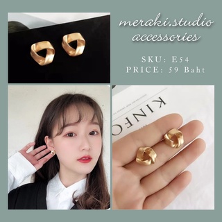 E54 ต่างหู ก้านเงิน s925 งานเกาหลี แบบใหม่ล่าสุด ต่างหู แฟชั่น Earring Jewelry เครื่องประดับออกงาน ตุ้มหู