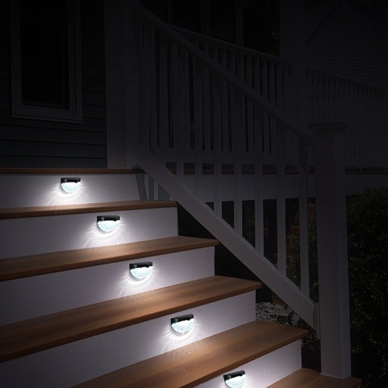 -New-10 Pcs Solar Power Lamp Outdoor Lights with 6 LEDs Light Garden ...