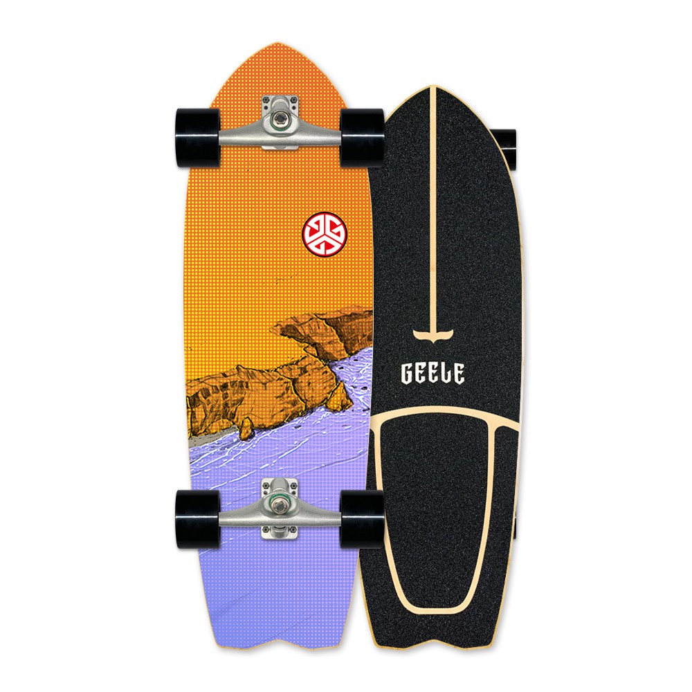 สเก็ตบอร์ดสำหรับผู้ใหญ่™℡⊕Deckwar Land Surfboard Carver Ski Training