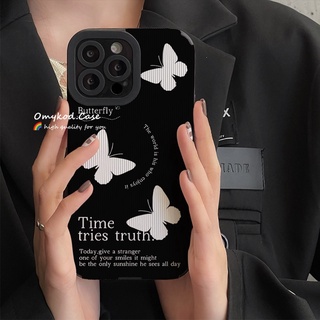 Omykod OPPO A16 A77 A15 A57 A54 A94 A96 A74 A55 A76 A95 A32 A33 A53 A31 A9 A5 A5S A3S Reno 7Z 5F 4F 6 7 5 4 Pro F9 Literary White Butterfly  Phone Case Soft YPU Back Cover