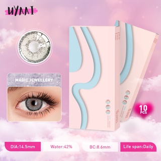 Uyaai {-0.75~-8.00} คอนแทคเลนส์สี 1 วัน สําหรับดวงตา เครื่องประดับ 5 คู่ (10 ชิ้น)