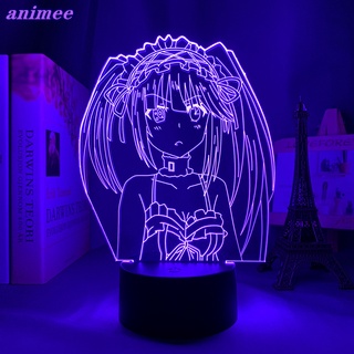 โคมไฟกลางคืน Led ลายการ์ตูนอนิเมะ Date A Live 3d ของขวัญวันเกิด สําหรับตกแต่งห้องนอนเด็ก