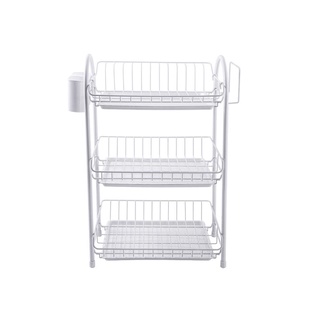 ชั้นคว่ำจานลวดเคลือบ 3 ชั้น EKONO 9133-TIER DISH RACK HC/EKONO 913 WHITE