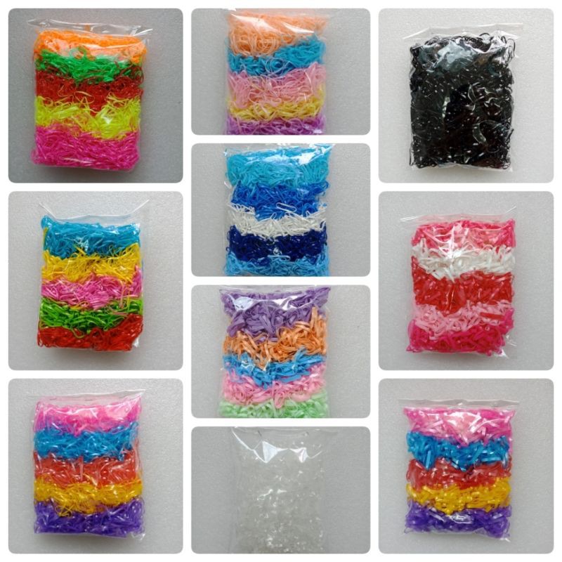 ยางรัดผม ยางมัดผม 90 กรัม ห่อละ 23 บาท มีเส้นใหญ่และเส้นกลาง