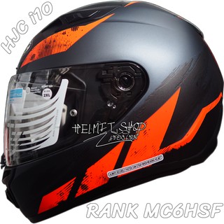 HJC i10 RANK MC6HSF แว่นชั้นเดียว นวมถอดซักได้ รองรับติดตั้งบลูทูธ สายรัดคาง DD-Ring มาตรฐาน DOT และ SNELL