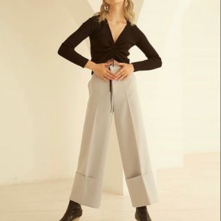 Everyday apparels cuffed pants (L) สีเทา