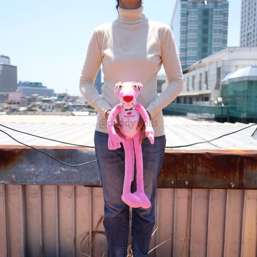 ตุ๊กตา Pink Panther พิ้งแพนเตอร์ สวมเสื้อยืดสีขาว 22นิ้ว