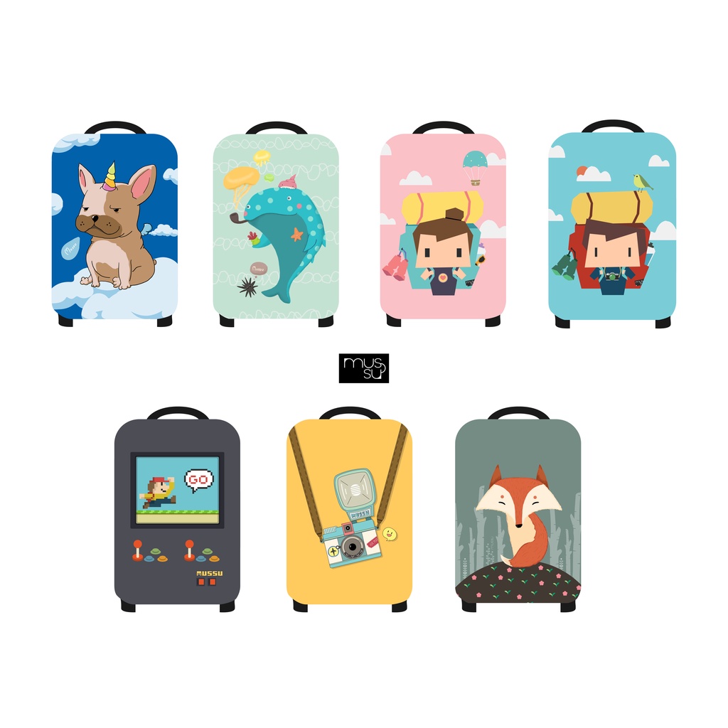 🇹🇭Mussu ผ้าคลุมกระเป๋าเดินทาง (Luggage Cover)