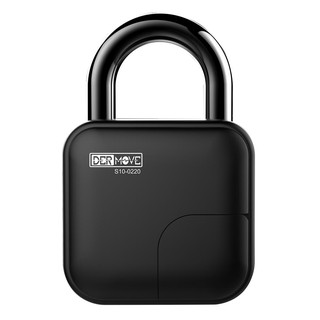 กุญแจคล้องสแกนลายนิ้วมือ DERMOVE S10 สีดำ SMART FINGER PRINT PADLOCK DERMOVE S10 BLACK