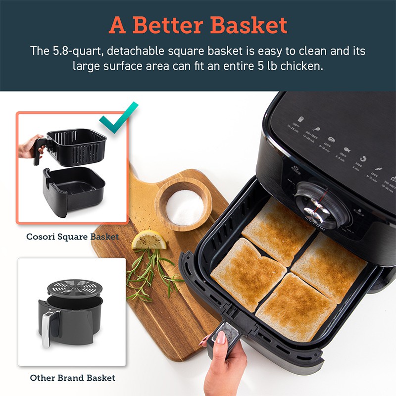 [NEW] Levoit Cosori Air Fryer 5.5L CO158 หม้อทอดไร้น้ำมัน หม้อทอด ไฟฟ้า