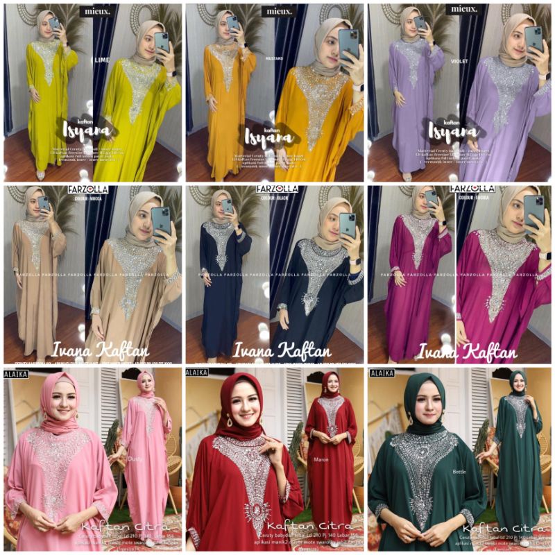 ขายดีที ่ สุด! Kaftan ORIGINAL Product/IVANA KAFTAN BY Megastore/KAFTAN CITRA/TIFFAN KAFTAN ORIGINAL