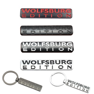 สติกเกอร์โลหะ รูปโลโก้ WOLFSBURG EDITION 3D สําหรับติดตกแต่งรถยนต์ VW Passat Jetta TDI Golf Gift