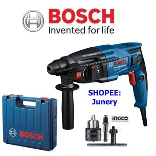 Bosch GBH220 สว่านโรตารี่ 3 ระบบ สว่านกระแทก 720วัตต์ ( แถมหัวจับดอกสว่านสำหรับเจาะไม้ หรือ เจาะเหล็ก )