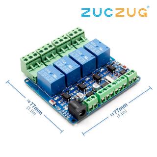 Modbus RTU โมดูลรีเลย์ 4 ทาง STM8S103 ระบบอินพุต 4 ทาง 485 การสื่อสาร