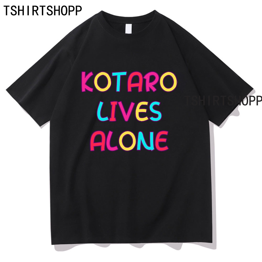 【100% cotton】เสื้อยืด พิมพ์ลายการ์ตูนอนิเมะ Kotaro Lives Alone แฟชั่นฤดูร้อน สไตล์ฮาราจูกุ สําหรับผู
