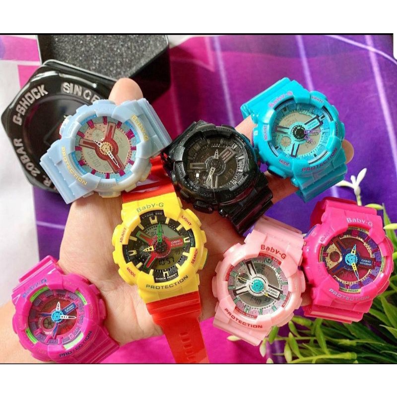 G*//shock Baby-G Ba110 นาฬิกาผู้หญิงนาฬิกาเด็ก Dw5600 Classic Resin สายนาฬิกา W258