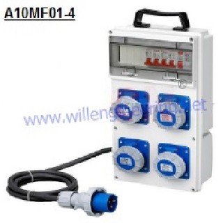 Dako Power Plug(เพาเวอร์ปลั๊ก) รุ่น A10MF01-4 16A 3Pin กล่องกระจายไฟ IP44