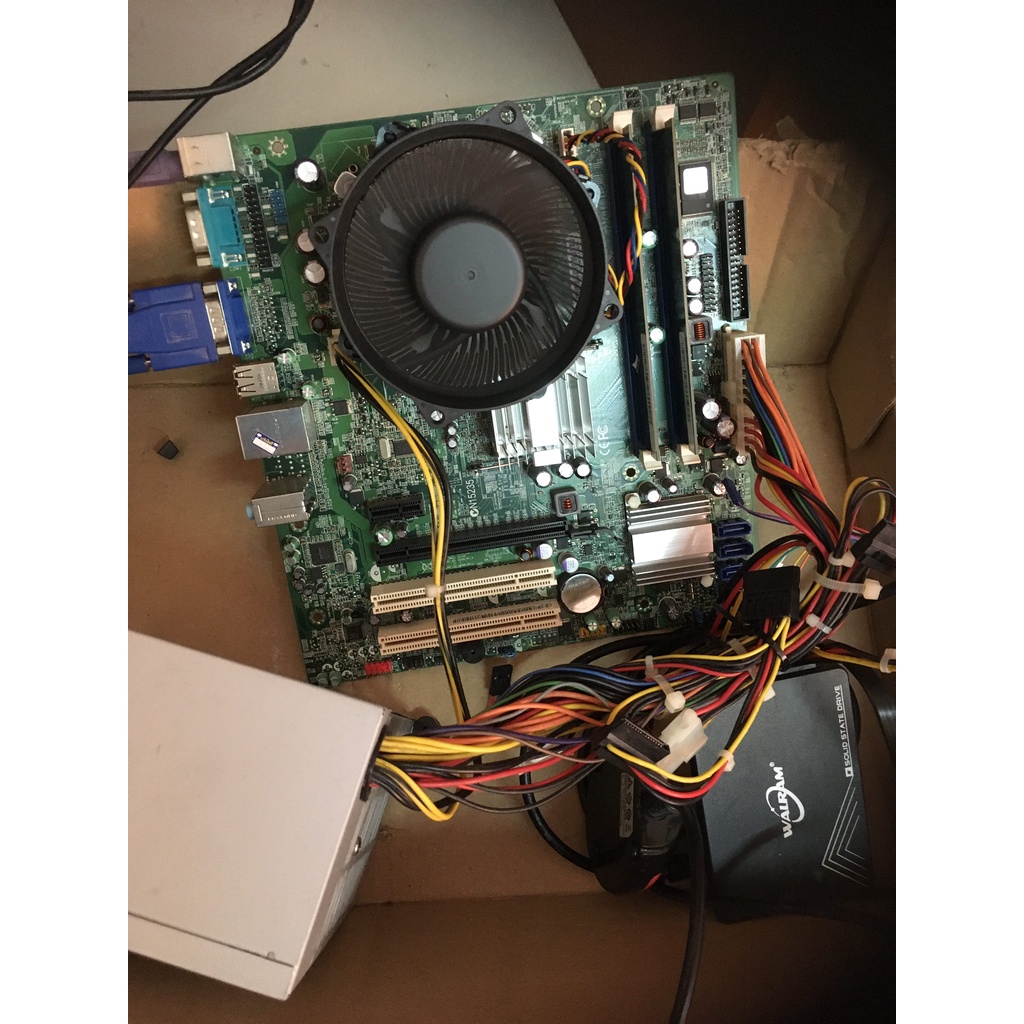 mainboard socket 775 DDR3 ✅มี cpu ✅ heatsink ✅ ram ✅ power supply✅